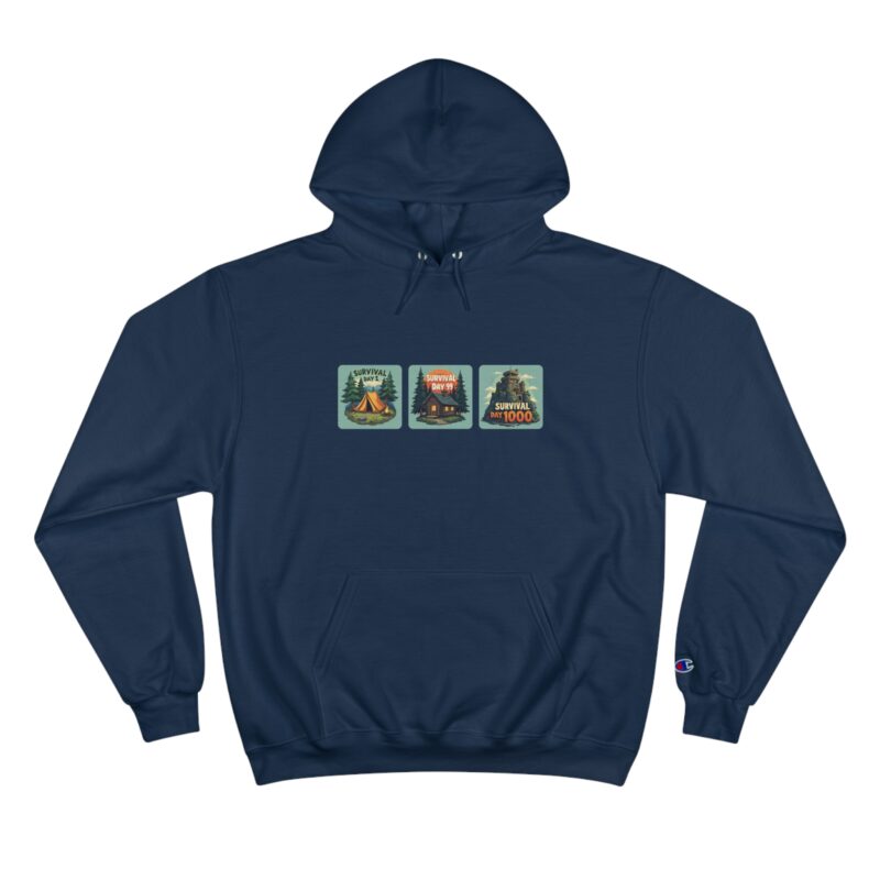 Survival hoodie with camping day designs