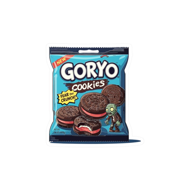 Goryo cookies packaging with zombie theme.