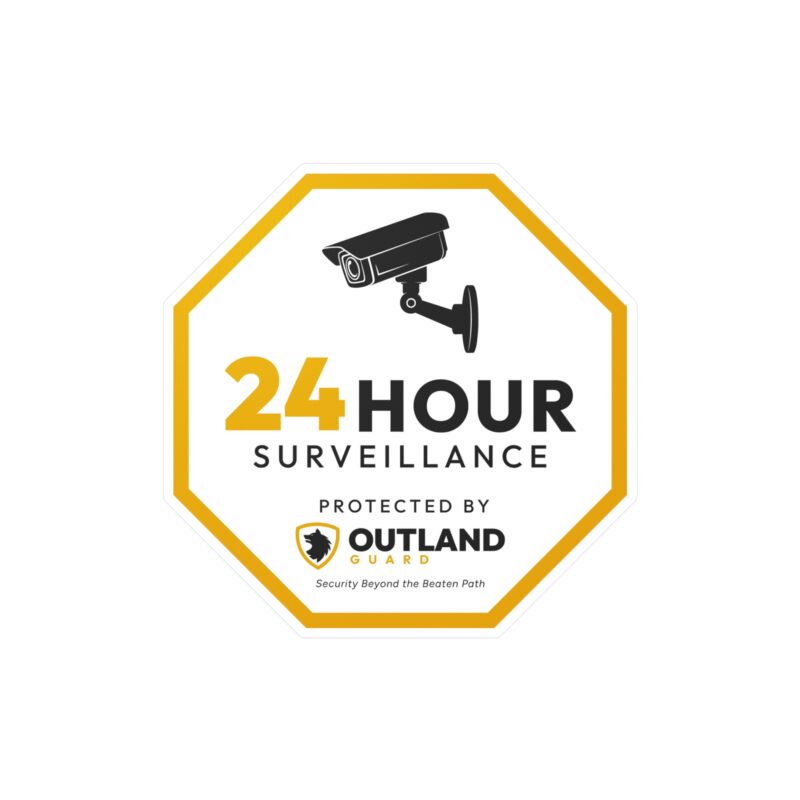 24-hour video surveillance security sign
