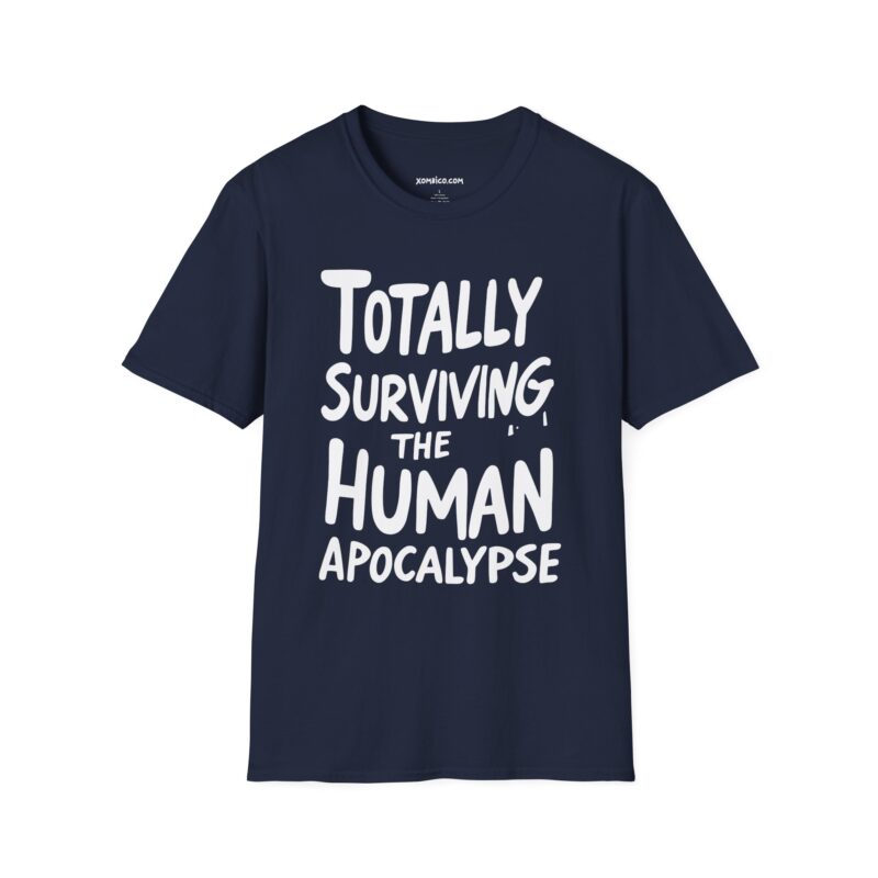 Navy shirt with funny apocalypse quote