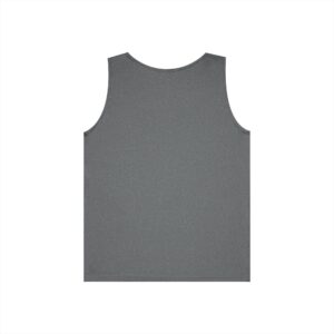 Plain gray tank top on white background.